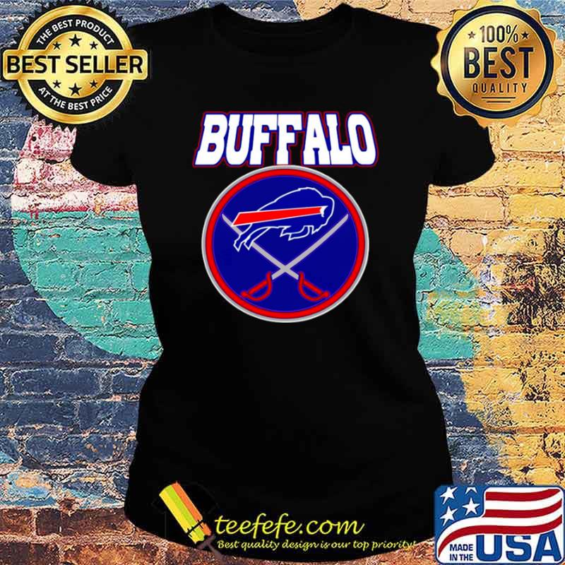Buffalo Bills Buffalo Sabres X Bills Mash up Ladies tee Buffalo Bills Buffalo Sabres X Bills Mash up Ladies tee