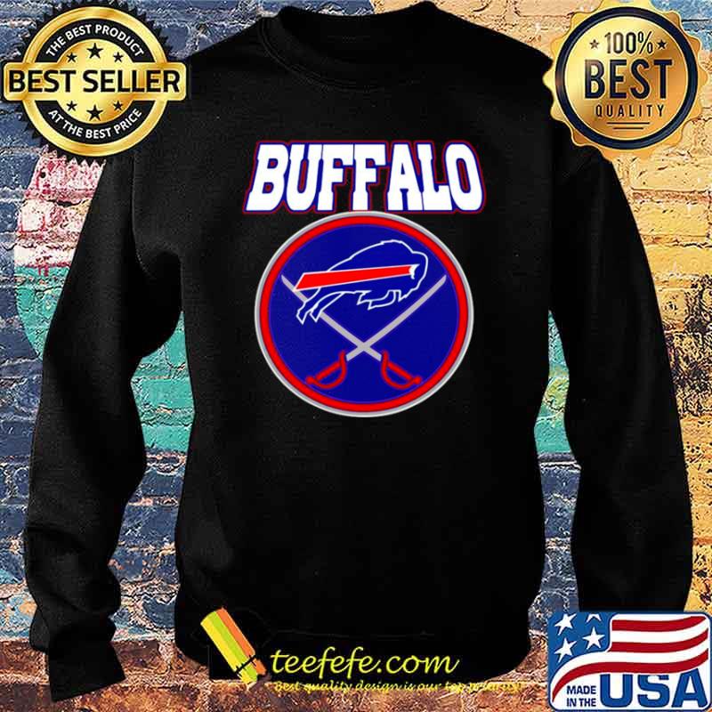 Buffalo Bills Buffalo Sabres X Bills Mash up Sweater Buffalo Bills Buffalo Sabres X Bills Mash up Sweater