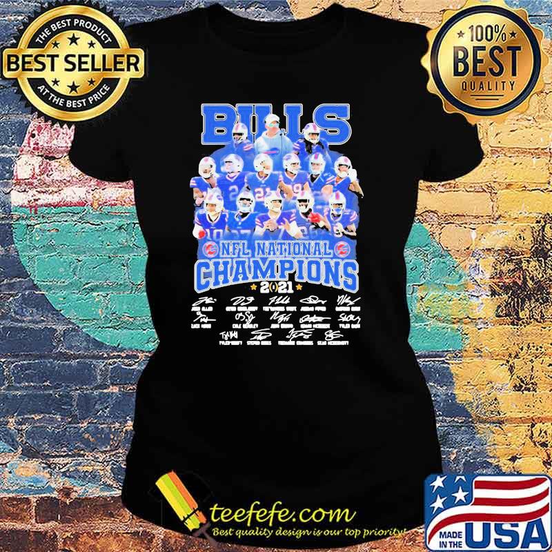 Buffalo Bills NFL National Champions 2021 Signatures Thanks Shirt Ladies tee Buffalo Bills NFL National Champions 2021 Signatures Thanks Shirt Ladies tee