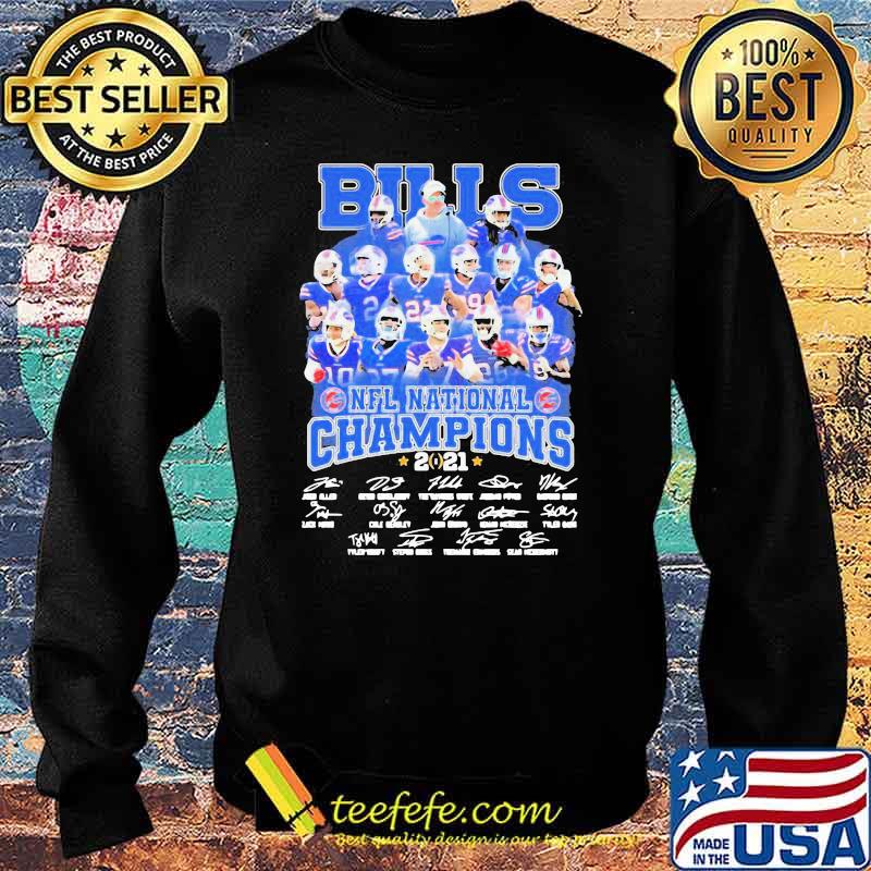 Buffalo Bills NFL National Champions 2021 Signatures Thanks Shirt Sweater Buffalo Bills NFL National Champions 2021 Signatures Thanks Shirt Sweater