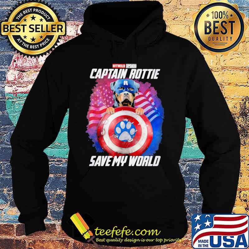 Captain Rottie Super Hero Save My World American Flag Shirt Hoodie Captain Rottie Super Hero Save My World American Flag Shirt Hoodie