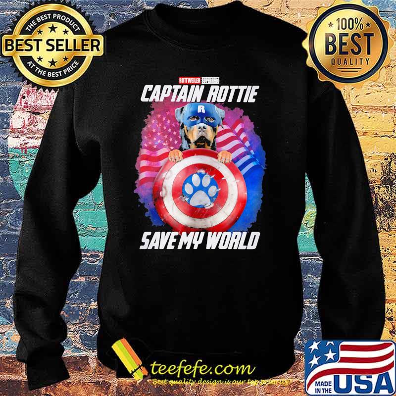 Captain Rottie Super Hero Save My World American Flag Shirt Sweater Captain Rottie Super Hero Save My World American Flag Shirt Sweater