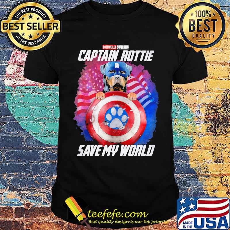 Captain Rottie Super Hero Save My World American Flag Shirt Captain Rottie Super Hero Save My World American Flag Shirt