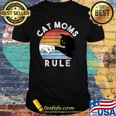 Cat Moms Rule Vintage Shirt