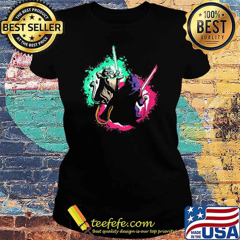 Cat Wars Sword Fighting Cats Shirt Ladies tee Cat Wars Sword Fighting Cats Shirt Ladies tee