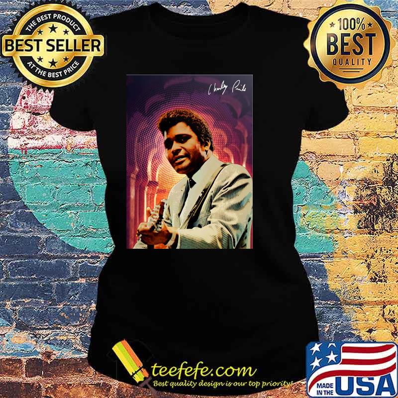 Charley Pride Signature Guitar Shirt Ladies tee Charley Pride Signature Guitar Shirt Ladies tee