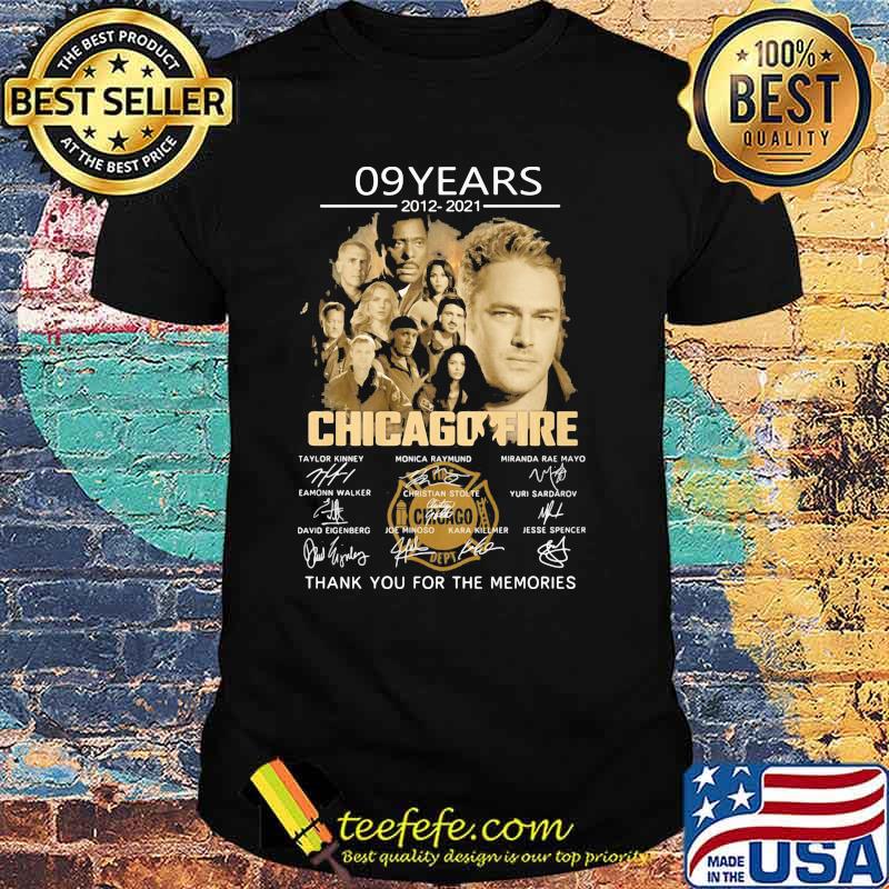 Chicagofire 09 Years 2012 2021 Thank You For The Memories Signature Shirt
