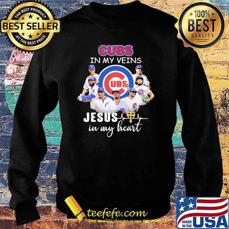 Cubs In My Veins Jesus In My Heart Shirt Sweater Cubs In My Veins Jesus In My Heart Shirt Sweater