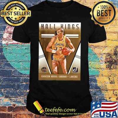 Cute 2018 2019 Donruss Hall Kings Basketball Card 12 Kareem Abdul Jabbar Los Angeles Lakers Shirt