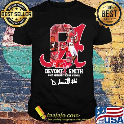 Cute 6 Devonta Smith 2020 Heisman Trophy Winner Signature Shirt