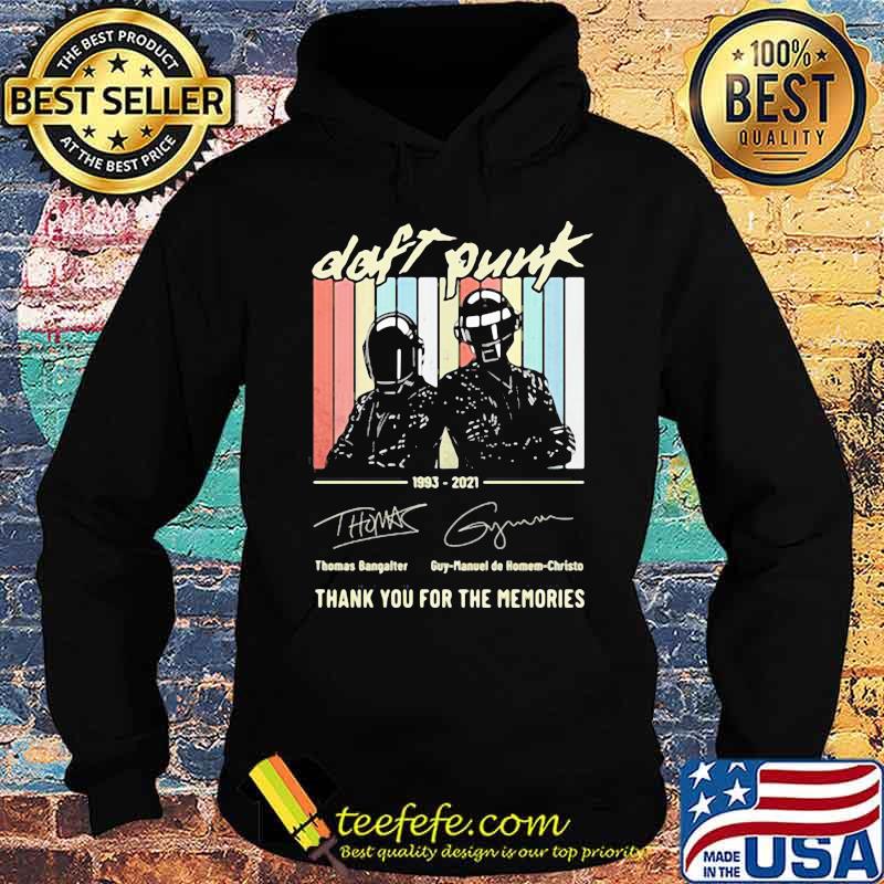 Daft Punk 1993 2021 Thank You For The Memories Signature Vintage Shirt Hoodie Daft Punk 1993 2021 Thank You For The Memories Signature Vintage Shirt Hoodie