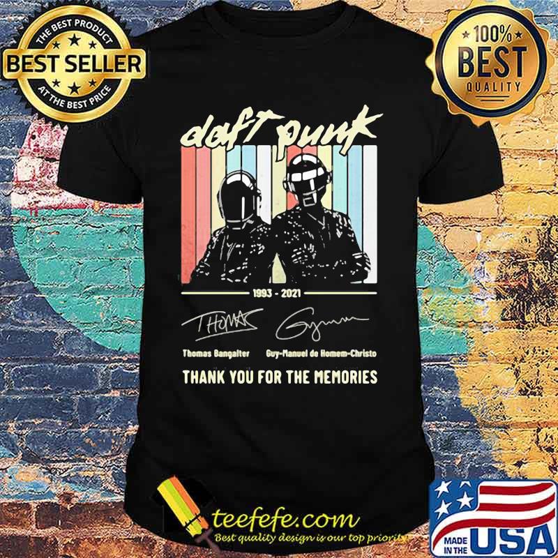 Daft Punk 1993 2021 Thank You For The Memories Signature Vintage Shirt
