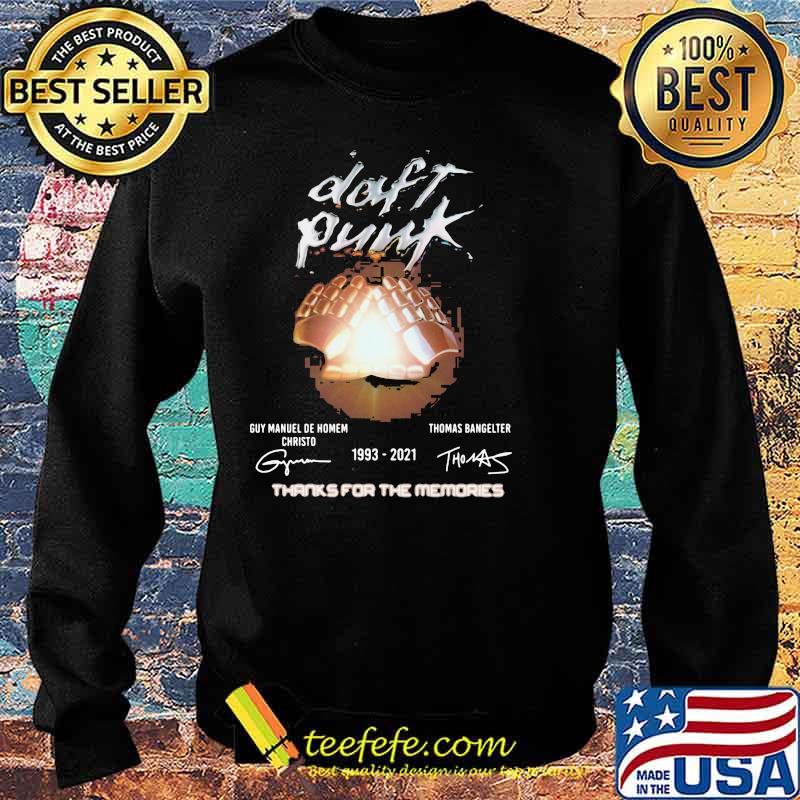 Daft Punk 1993 2021 Thanks For The Memories Signature Shirt Sweater Daft Punk 1993 2021 Thanks For The Memories Signature Shirt Sweater