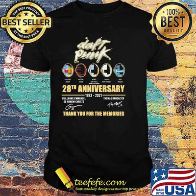 Daft Punk 28th Anniversary 1993 2021 Thank You For The Memories Shirt