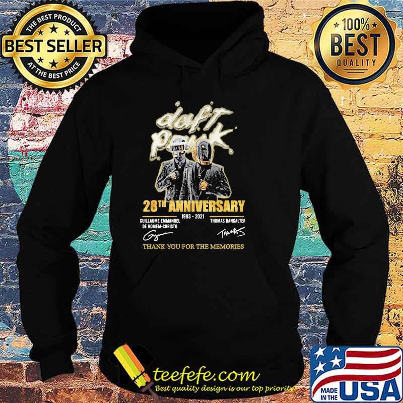 Daft Punk 28th Anniversary 1993 2021 Thank You For The Memories Signature Shirt Hoodie Daft Punk 28th Anniversary 1993 2021 Thank You For The Memories Signature Shirt Hoodie