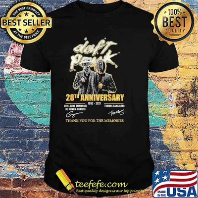Daft Punk 28th Anniversary 1993 2021 Thank You For The Memories Signature Shirt