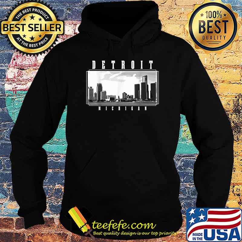 Detroit Skyline Michigan Pride Black Shirt Hoodie Detroit Skyline Michigan Pride Black Shirt Hoodie