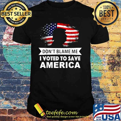 Don't Blame Me I Voted To Save America Trump American Flag Shirt