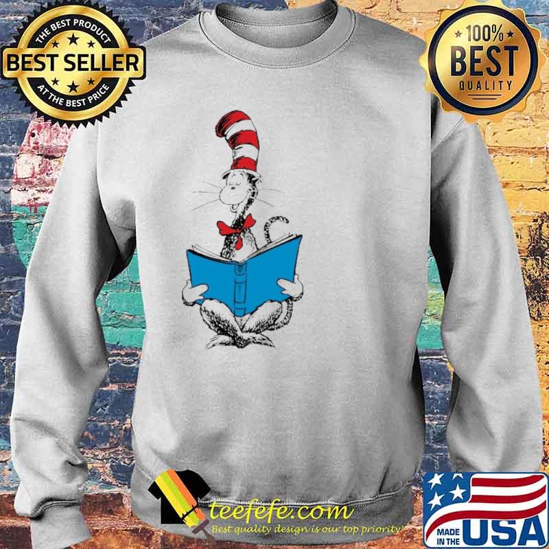 Dr. Seuss Reading Cat Shirt Sweater Dr. Seuss Reading Cat Shirt Sweater