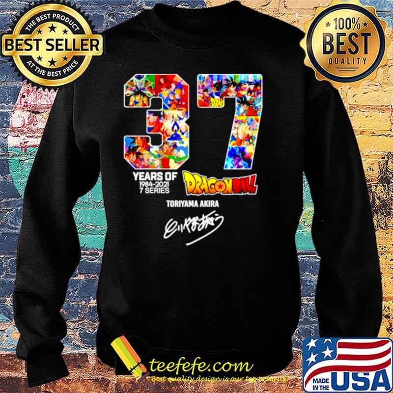 Dragon ball 37 years of 1984 2021 7 series Toriyama Akira signature Sweater Dragon ball 37 years of 1984 2021 7 series Toriyama Akira signature Sweater