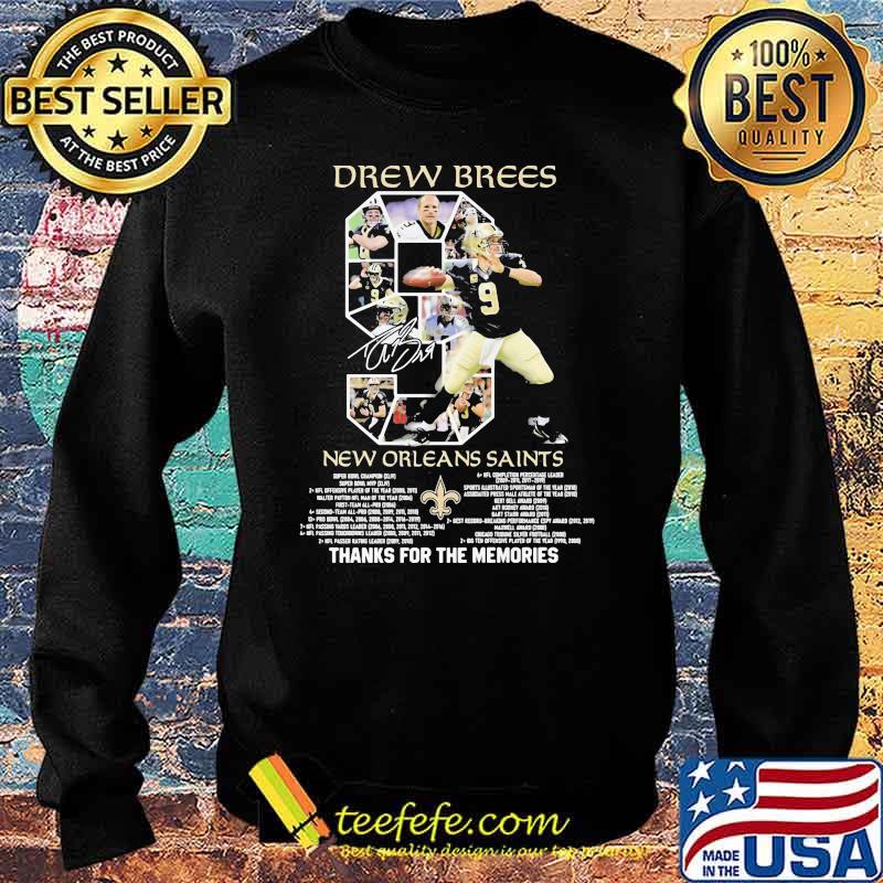 Drew Brees New Orleans Saints 2006 2020 Thank You For The Memories Shirt Sweater Drew Brees New Orleans Saints 2006 2020 Thank You For The Memories Shirt Sweater