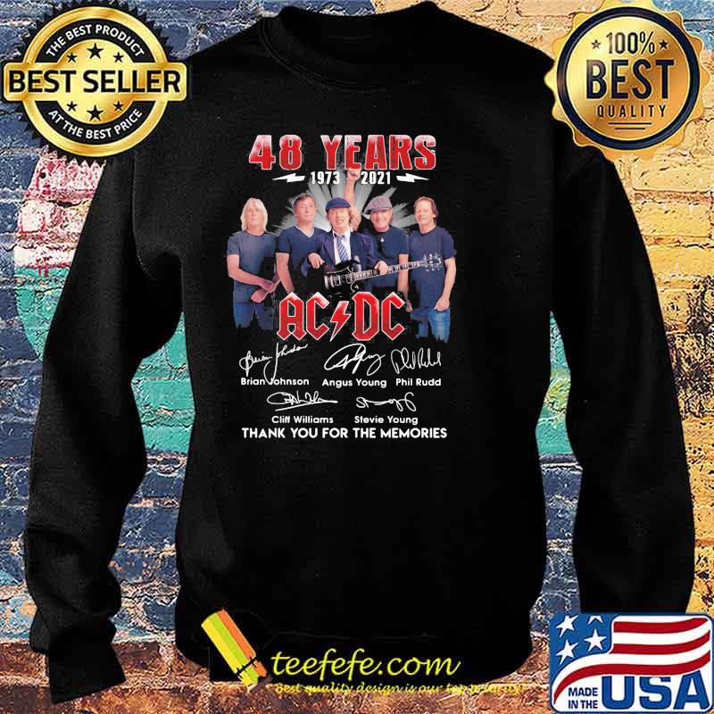 48 Years 1973 2021 Ac Dc Thank You For The Memories Signature Shirt Sweater 48 Years 1973 2021 Ac Dc Thank You For The Memories Signature Shirt Sweater