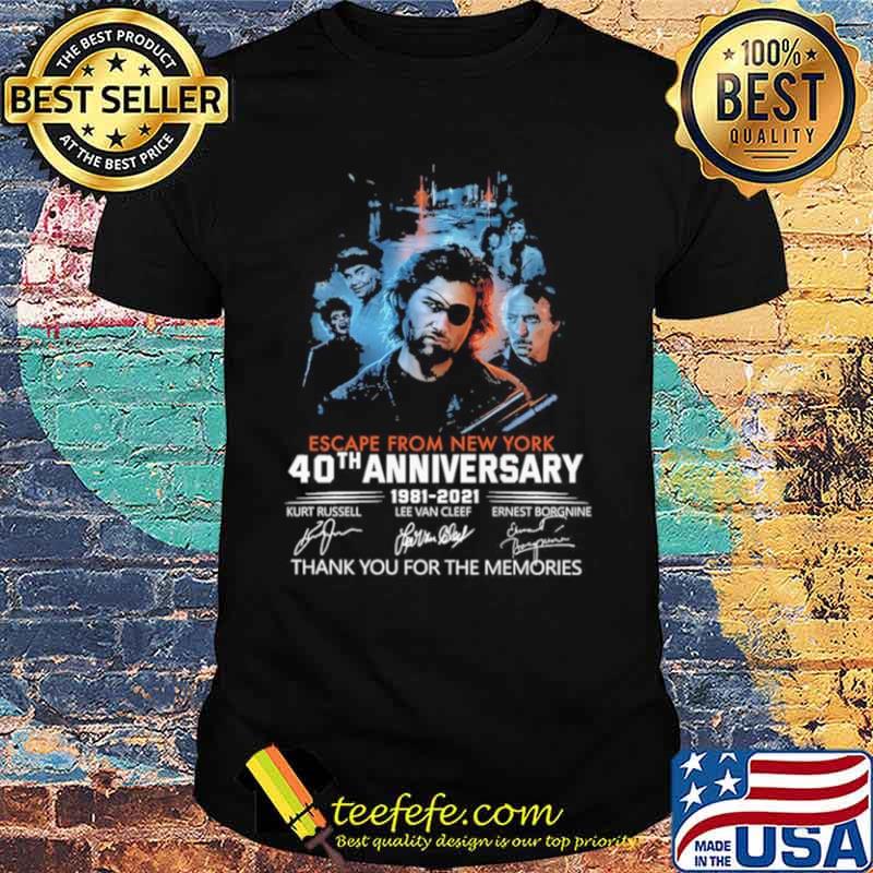 Escape From New York 40th Anniversary 1981 2021 Signatures Thank You For The Memories Shirt