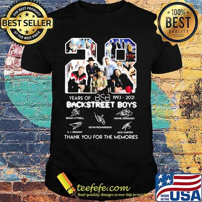 28 years of 1993 2021 backstreet boys thank you for the memories signature shirt