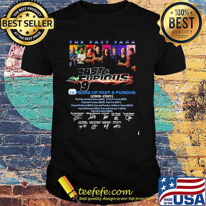 Fast And Furious 20 Years Of 2001 2021 Signature Shirt