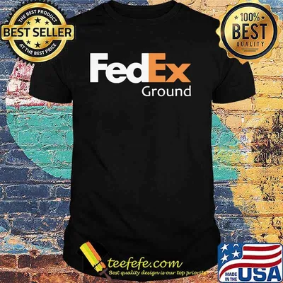 Fedex Ground Logo White Orange Shirt