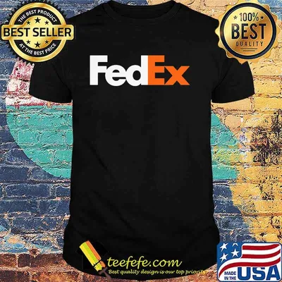 Fedex Logo White Orange Shirt