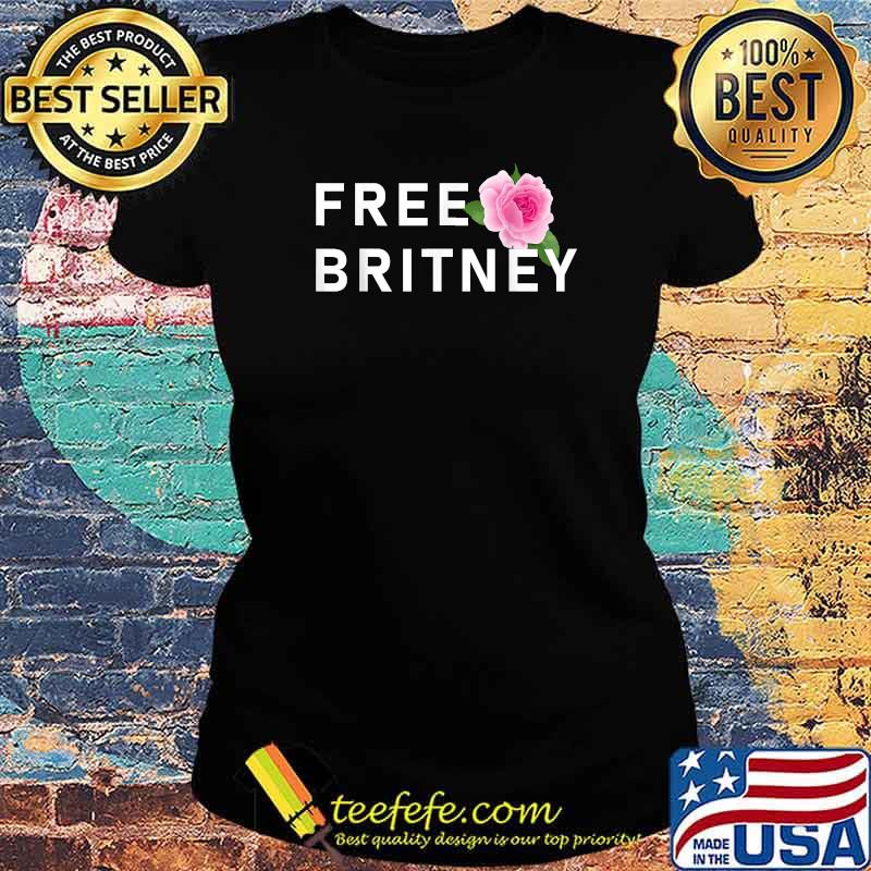 Free Britney with a pink Rose Shirt Ladies tee Free Britney with a pink Rose Shirt Ladies tee
