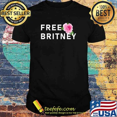 Free Britney with a pink Rose Shirt