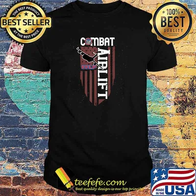 Globemaster III Combat Airlift Airplane American flag shirt