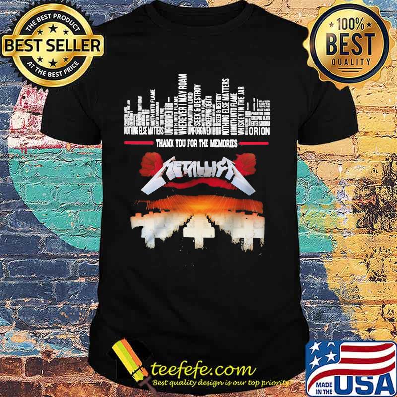 God Cross Metallica Thank You For The Memories Shirt