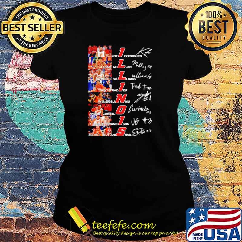 Grateful Illinois Fighting Signatures Ladies tee Grateful Illinois Fighting Signatures Ladies tee