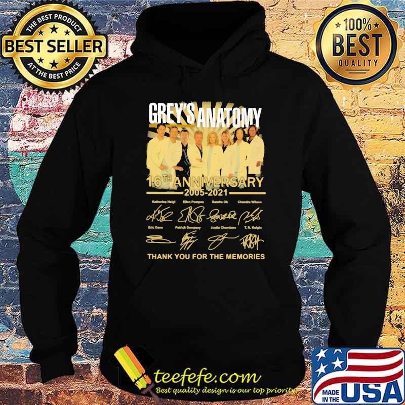 Grey’s Anatomy 16th Anniversary 2005 2021 Thank You For The Memories Signature Shirt Hoodie Grey’s Anatomy 16th Anniversary 2005 2021 Thank You For The Memories Signature Shirt Hoodie
