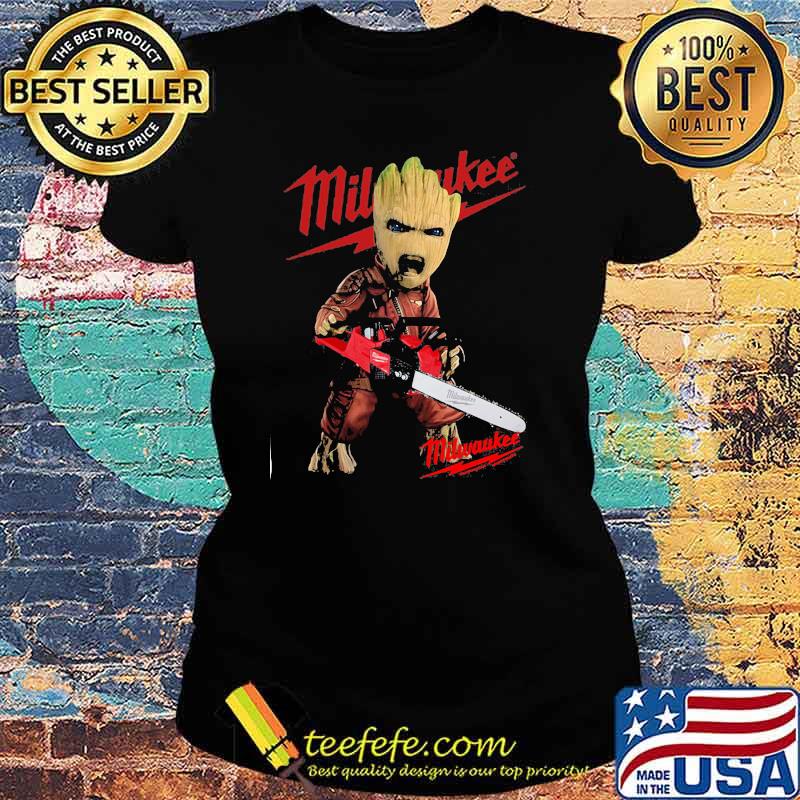 Groot With Logo Milwaukee Shirt Ladies tee Groot With Logo Milwaukee Shirt Ladies tee