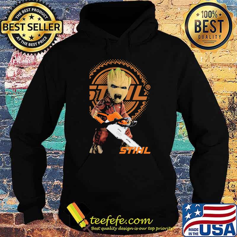 Groot With Logo Stihl Shirt Hoodie Groot With Logo Stihl Shirt Hoodie