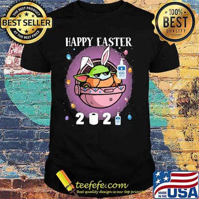 Happy Easter 2021 Covid 19 Baby Yoda Shirt