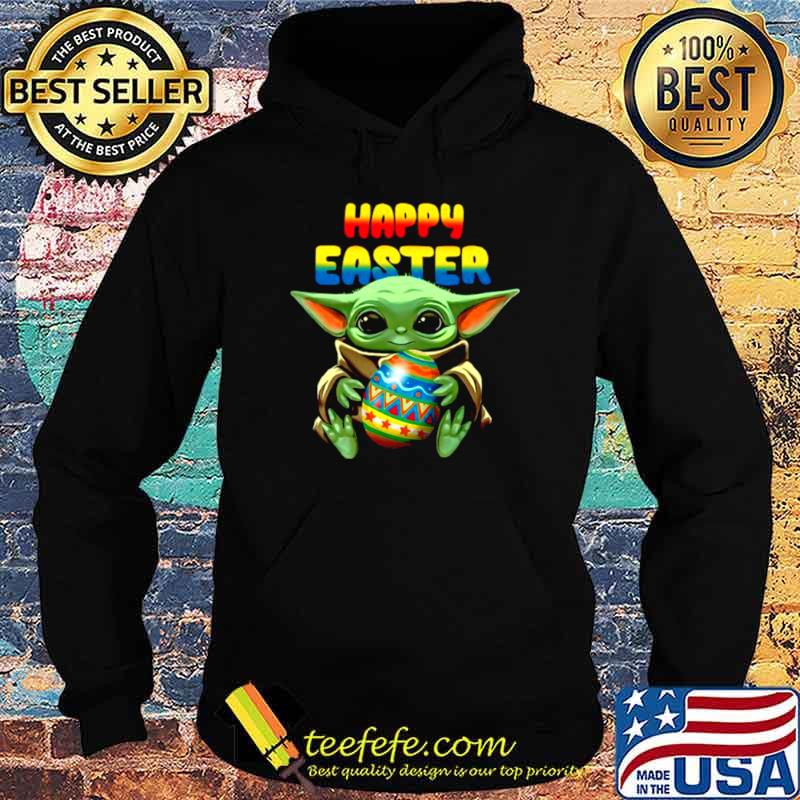 Happy Easter 2021 With Baby Yoda Hug Easter Egg Hoodie Happy Easter 2021 With Baby Yoda Hug Easter Egg Hoodie