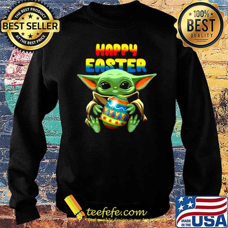 Happy Easter 2021 With Baby Yoda Hug Easter Egg Sweater Happy Easter 2021 With Baby Yoda Hug Easter Egg Sweater