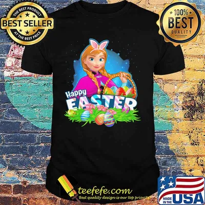 Happy Easter Day Egg Anna Ladies Disney Shirt
