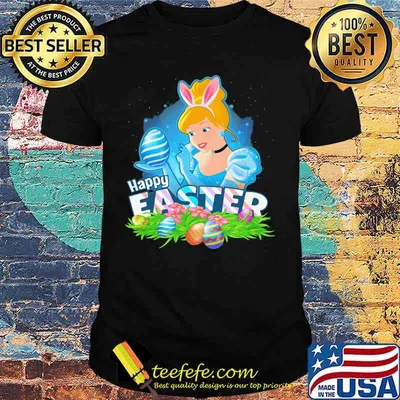 Happy Easter Day Egg Cinderella  Ladies Disney Shirt