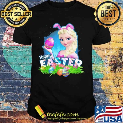 Happy Easter Day Egg Elsa Ladies Disney Shirt