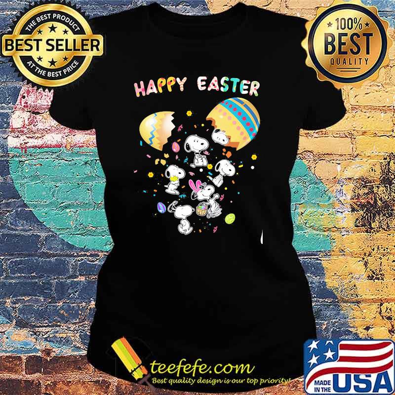 Happy Easter Egg Snoopy Rabbit Shirt Ladies tee Happy Easter Egg Snoopy Rabbit Shirt Ladies tee