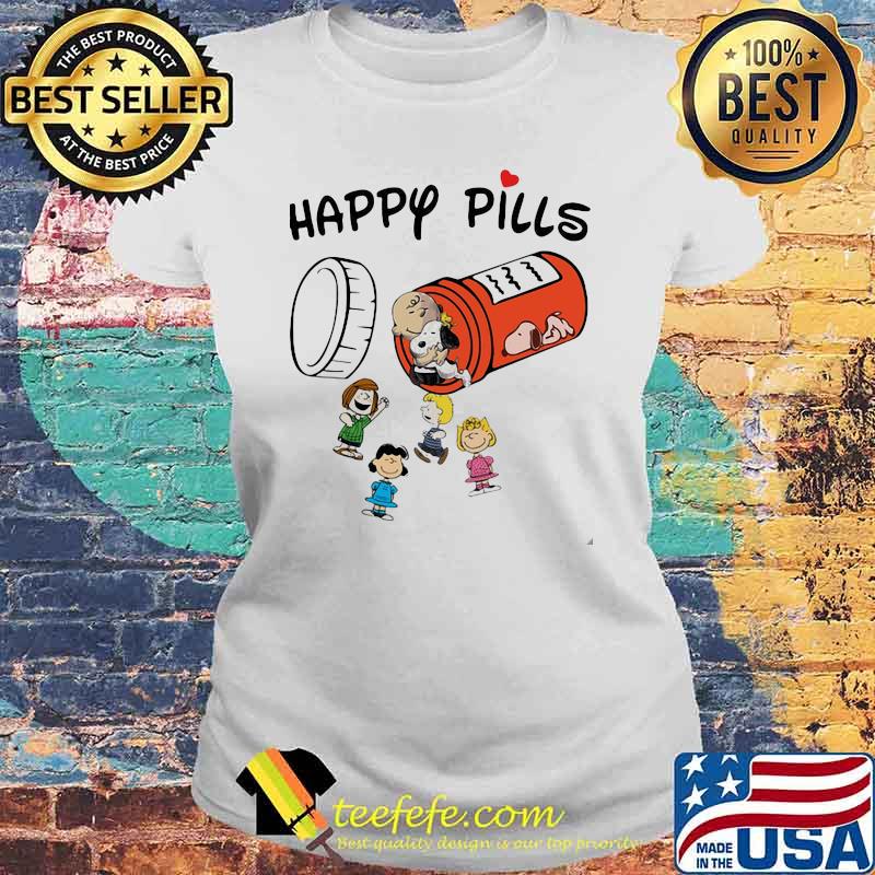 Happy Pill Charlie Snoopy Vs Friends Shirt Laides tee Happy Pill Charlie Snoopy Vs Friends Shirt Laides tee