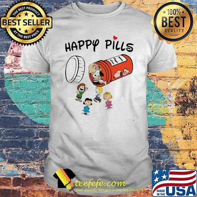 Happy Pill Charlie Snoopy Vs Friends Shirt