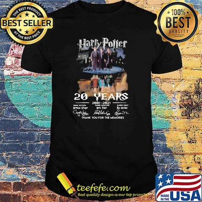 Harry Potter 20 Years 2001 2021 Thank You For The Memories Signature Shirt