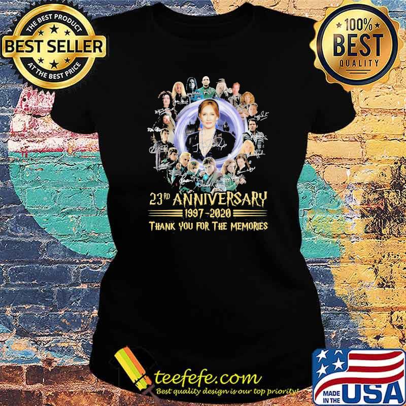 Harry Potter 23rd Anniversary 1997 2020 Thank You For The Memories Signature Shirt Ladies tee Harry Potter 23rd Anniversary 1997 2020 Thank You For The Memories Signature Shirt Ladies tee